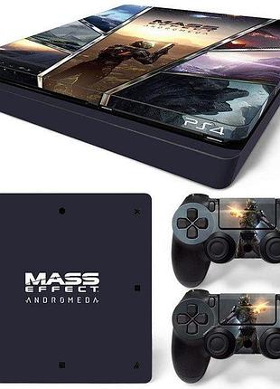 Наклейка на ps4 slim «mass effect: andromeda»