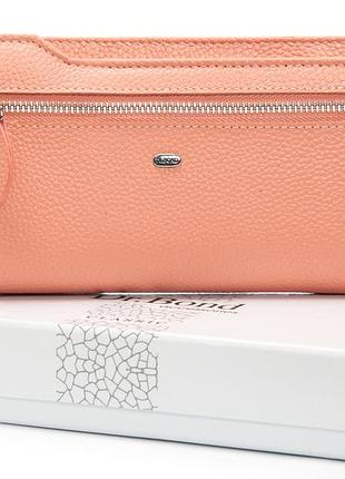 Женский кожаный кошелек dr.bond wmb-2m pink натуральная кожа