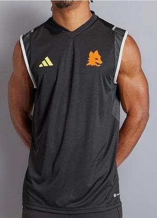 Футбольна, тренувальна майка adidas fc roma season 2023/24
