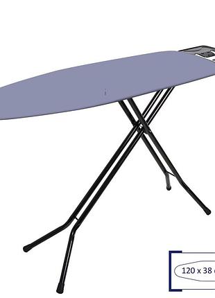 Доска гладильная casa si superstandard basic metallic 120x38 black/plain silver (cs95150g409) discounted 2