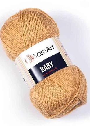 Пряжа baby бежевый 100% акрил 150м 50г 5шт/уп 805 тм yarnart
