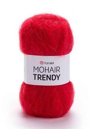 Пряжа mohair trendy червоний 50% мохер 50% акрил 220м 100г 5шт/уп 105 тм yarnart