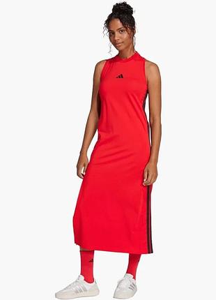 Довга сукня жіноча adidas essentials 3-stripes long racerback red nike zara mango спортивна , плаття .