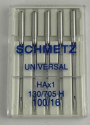 Иглы универсальные schmetz universal 100 - 5 шт