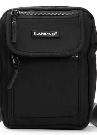 Сумка чоловіча нейлон lanpad чорна
