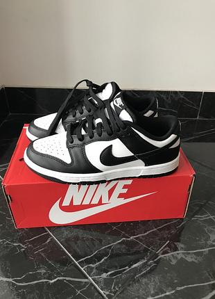 Кросівки nike dunk low panda чоловічі шкіра
