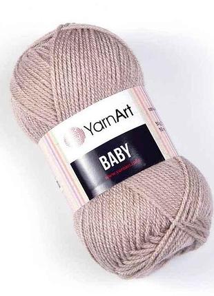 Пряжа baby бежевый 100% акрил 150м 50г 5шт/уп 857 тм yarnart