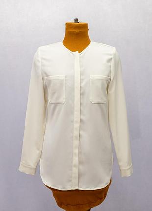 Блуза прямого кроя с круглым вырезом (airline uniform) ✂️oberhofer, pamina 📍размер 36 (s), детали в описании