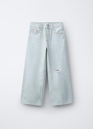 Джинси zara wide з подертостями 8-9(131)