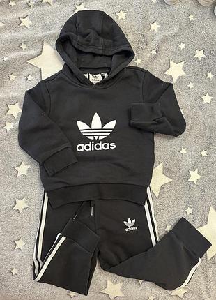 Спортивний костюм adidas originals оригінал дитячий чорний 18-24 місяці