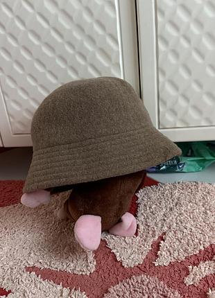 Шерстяная панама uniqlo adjustable wool bucket hat 6
