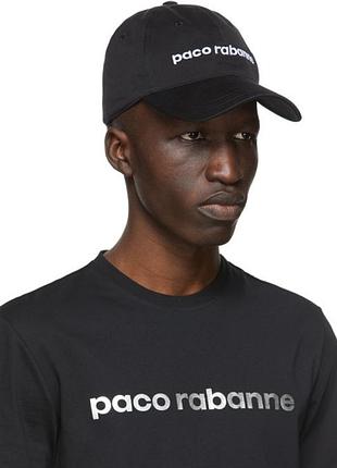 Кепка paco rabanne black tex logo cap