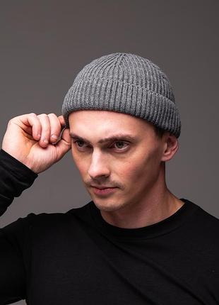 Шапка чоловіча докер, бавовна, вовна, еластан.