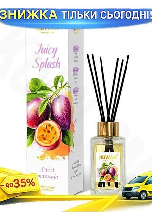 Ku аромадифузор з паличками universal fit nowax juicy splash 90мл фруктовий для дому та офісу ароматиз uni2l_k