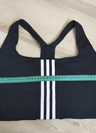 Топ жіночий спортивний adidas powerimpact training medium-support 3-stripes чорний xl-xxl