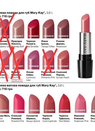 Гелева матова сяюча помада мері кей mary kay