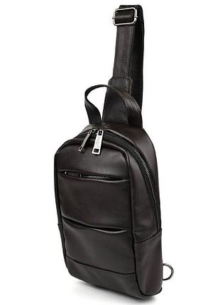 Рюкзак слінг шкіряний з кишенями tarwa gc-6010-3md