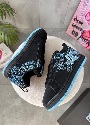 Кросівки dc shoes court graffik black blue sabbath pixie🩵 3
