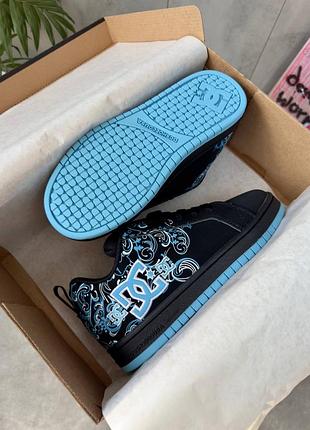Кросівки dc shoes court graffik black blue sabbath pixie🩵 6