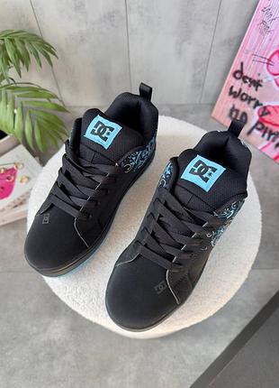 Кросівки dc shoes court graffik black blue sabbath pixie🩵 4