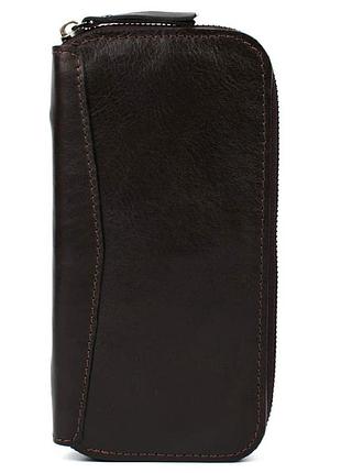 Кожаный кошелек клатч на молнии tarwa gx-711-3md