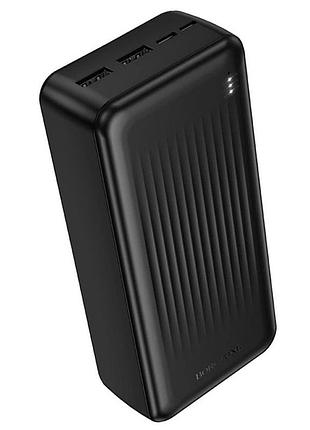 Power bank borofone bj78b 30000 mah с led индикатором повербанк 2хusb black