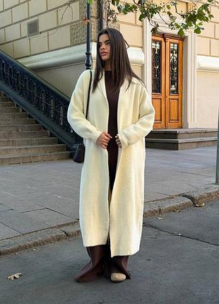 Кардиган меди классический базовый уютный манжеты пушистый pinterest
