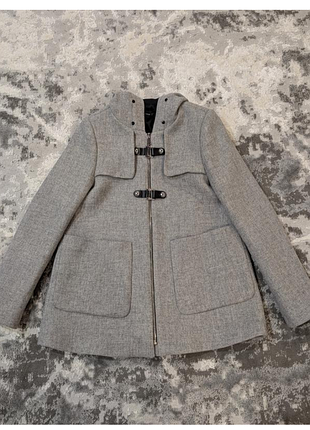 Короткое пальто с содержанием шерсти zara 2