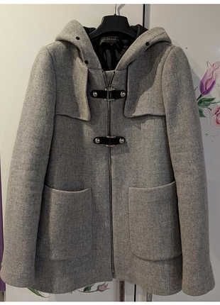 Короткое пальто с содержанием шерсти zara 3