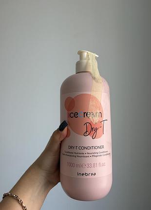 Кондиціонер inebrya ice cream dry-t для сухого та фарбованого волосся 1000 мл