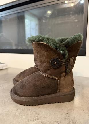 Уггі дитячі унісекс ugg темно-коричневі, розмір 23.5, устілка 14.5 см
