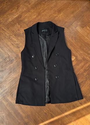 Жилет жіночий stradivarius чорний s-m
