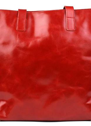 Женская сумка шоппер кожа алькор limary lim-3440gr lipstick red