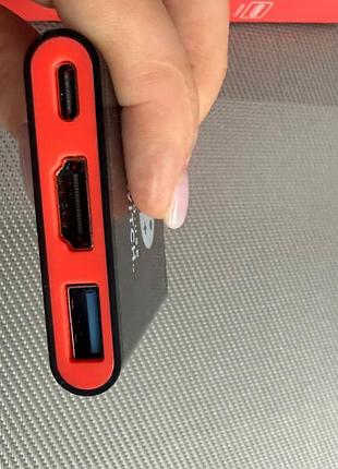 Док-станція type-c hub для nintendo switch, 3 порти 4