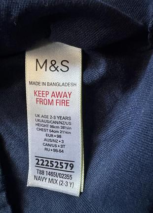 Кофта дитяча m&s синя з паєтками 3