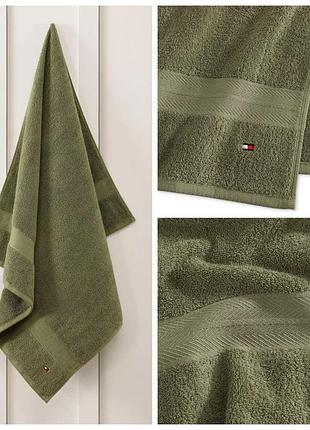 Tommy hilfiger банное полотенце light olive