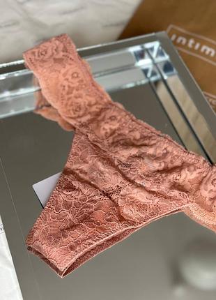 Трусики жіночі intimissimi бразиліано мереживні персикові s