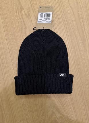 Шапка унісекс nike beanie чорна оригінал найк