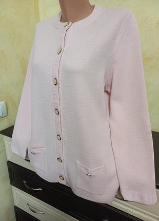Кардиган your sixth sense 50% шерсть m-l розовый цвет