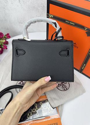 Hermes kelly mini black gold 2