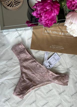 Трусики жіночі intimissimi бразиліана мереживні нюдові s