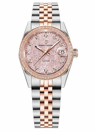 Жіночий годинник pagani design pd-1794l silver-rose gold-pink