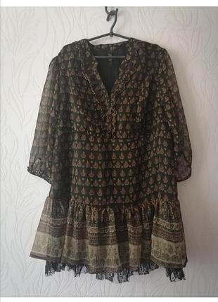 Стильное платье 48-52р, лёгкое, не гладить