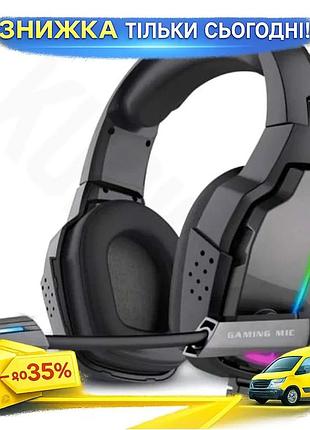 Ku навушники real-el gdx-7780 universal fit surround 7.1 чорні rgb usb накладні геймерські з мікрофоно uni2l_k