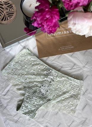 Трусики жіночі intimissimi кюлоти високі мереживні s м'ятні