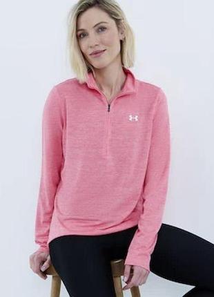 Спортивный женский лонгслив, кофта under armour tech twist - 1/2 zip.