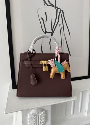 Hermes kelly 25 chocolate gold 4
