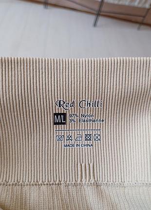Красиві молочні лосіни в рубчик red chilli. 5
