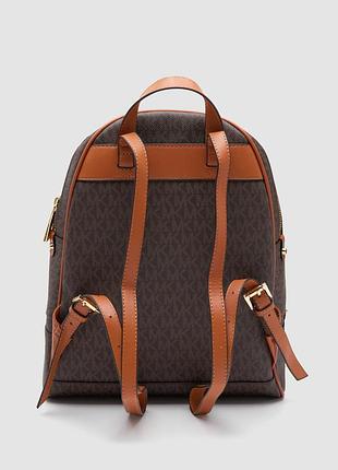 💎 michael kors large rhea logo backpack brown 2