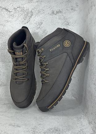 Коричневі демісезонні шкіряні чоловічі черевики firetrap